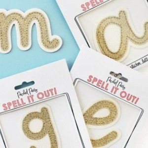 Packed Party Gold Standard Stick On Letter